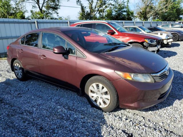 19XFB2F56CE023474 - 2012 HONDA CIVIC LX برغندي صورة 4