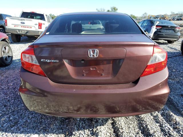 19XFB2F56CE023474 - 2012 HONDA CIVIC LX برغندي صورة 6