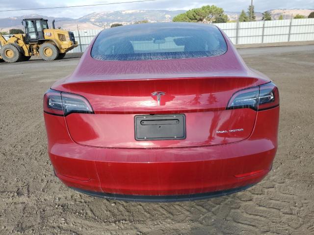 5YJ3E1EB6NF206804 - 2022 TESLA MODEL 3 RED photo 6