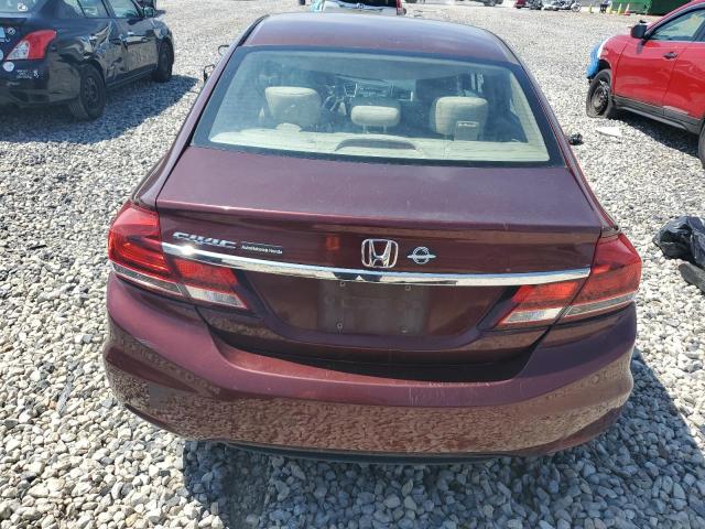 19XFB2F81DE031686 - 2013 HONDA CIVIC EX BURGUNDY photo 6