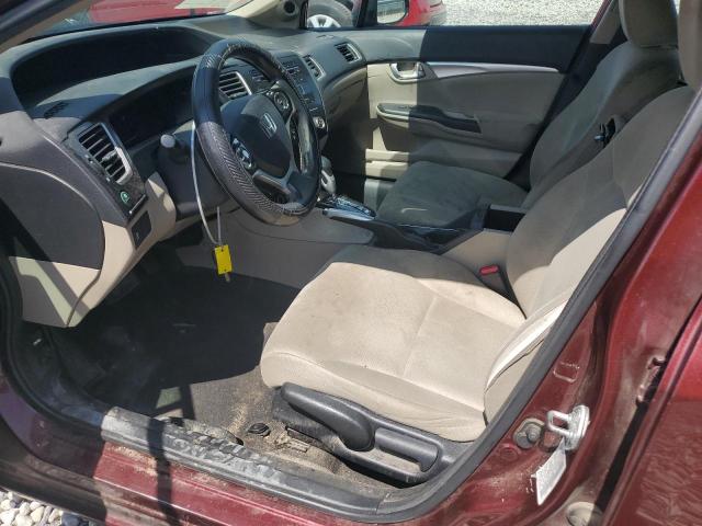 19XFB2F81DE031686 - 2013 HONDA CIVIC EX BURGUNDY photo 7