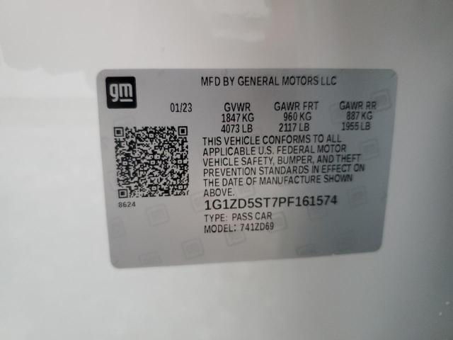 1G1ZD5ST7PF161574 - 2023 CHEVROLET MALIBU LT WHITE photo 13