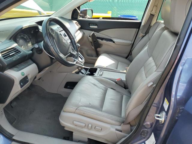 2HKRM4H77EH654380 - 2014 HONDA PILOT EXL BLUE photo 7