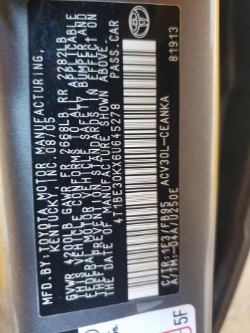 4T1BE30KX6U645278 - 2006 TOYOTA CAMRY LE GRAY photo 13