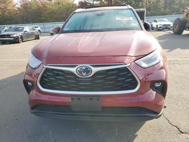 5TDGBRCH0NS554268 - 2022 TOYOTA HIGHLANDER HYBRID XLE RED photo 5