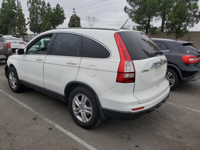 JHLRE3H77AC006988 - 2010 HONDA CR-V EXL WHITE photo 2