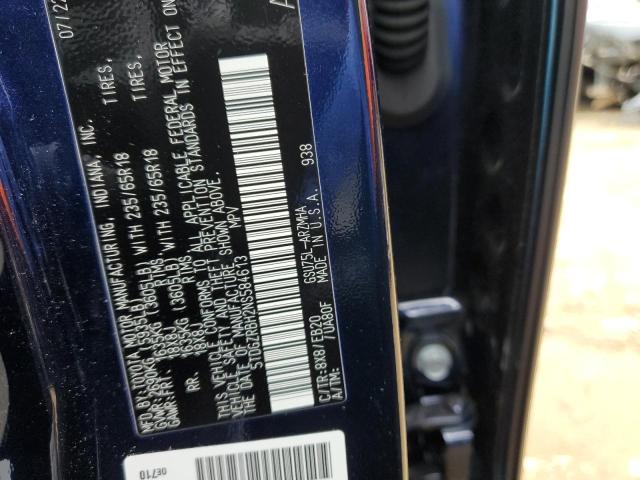 5TDGZRBH2NS584613 - 2022 TOYOTA HIGHLANDER XLE BLUE photo 13