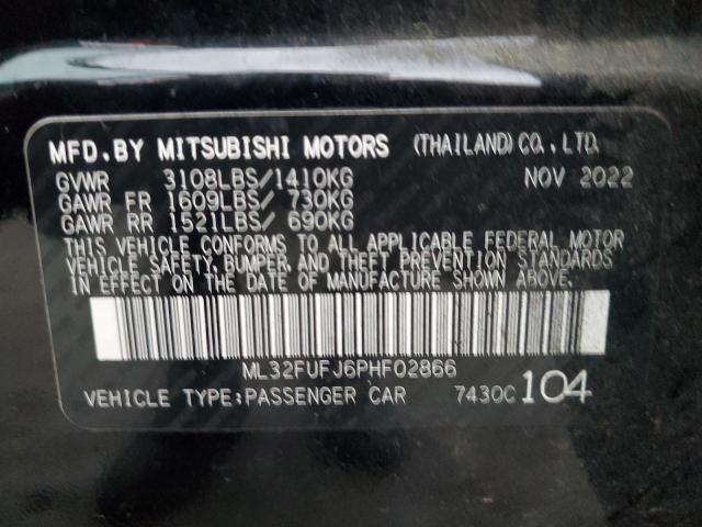 ML32FUFJ6PHF02866 - 2023 MITSUBISHI MIRAGE G4 ES RED photo 12