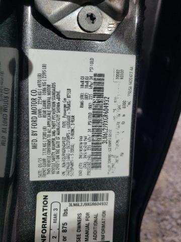 3LN6L2J9XGR604932 - 2016 LINCOLN MKZ CHARCOAL photo 13