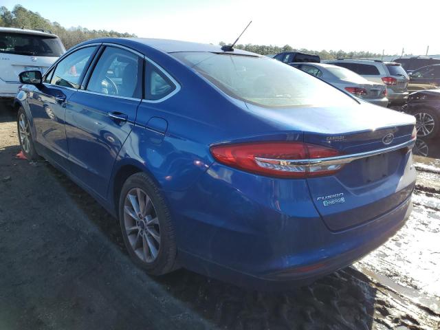 3FA6P0PU6HR160898 - 2017 FORD FUSION SE PHEV BLUE photo 2