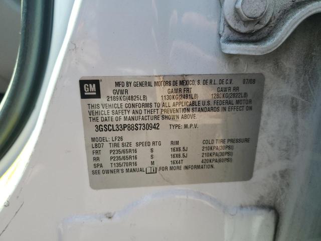 3GSCL33P88S730942 - 2008 SATURN VUE XE WHITE photo 13