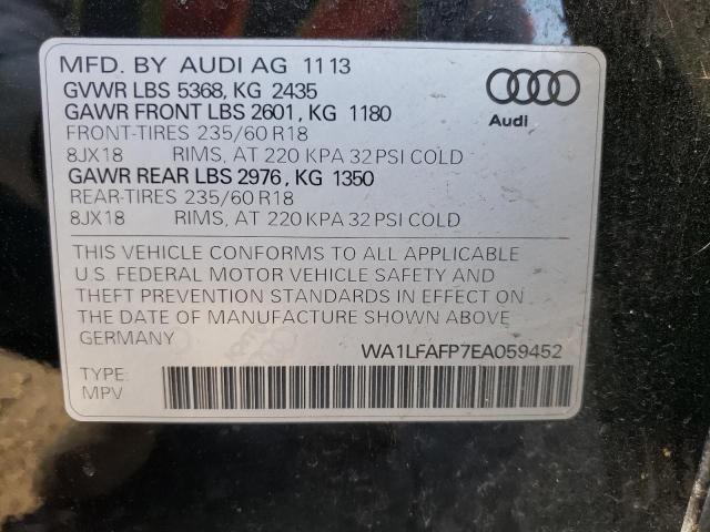 WA1LFAFP7EA059452 - 2014 AUDI Q5 PREMIUM PLUS BLACK photo 13