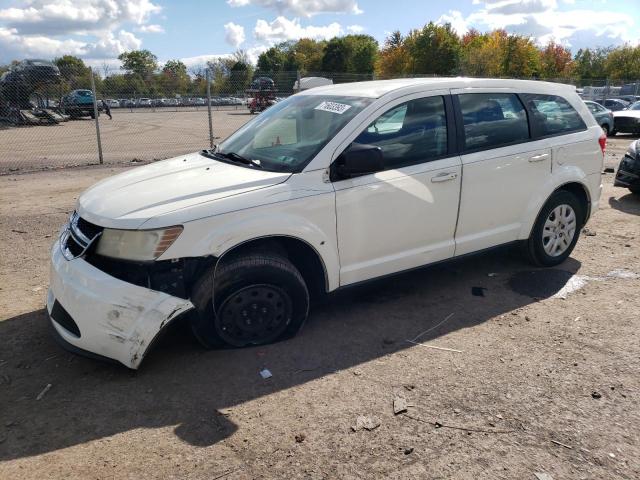 3C4PDCAB1DT722008 - 2013 DODGE JOURNEY SE WHITE photo 1