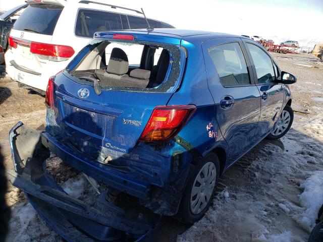 VNKKTUD31HA084404 - 2017 TOYOTA YARIS L BLUE photo 3