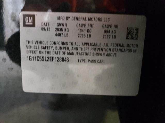 1G11C5SL2EF128043 - 2014 CHEVROLET MALIBU 1LT BLACK photo 12