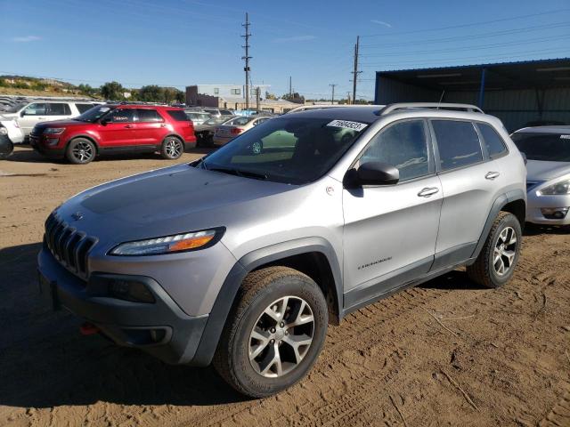 1C4PJMBB6EW156243 - 2014 JEEP CHEROKEE TRAILHAWK SILVER photo 1