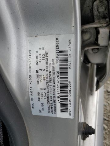 JM1BJ246321612030 - 2002 MAZDA PROTEGE PR5 银色 照片 12
