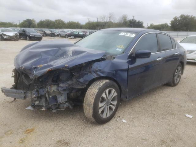 1HGCR2F34EA075528 - 2014 HONDA ACCORD LX BLUE photo 1