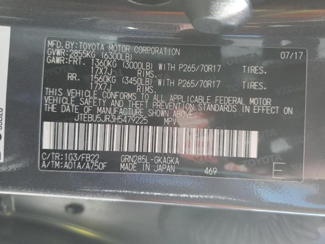 JTEBU5JR3H5479225 - 2017 TOYOTA 4RUNNER SR5/SR5 PREMIUM 灰色 照片 13