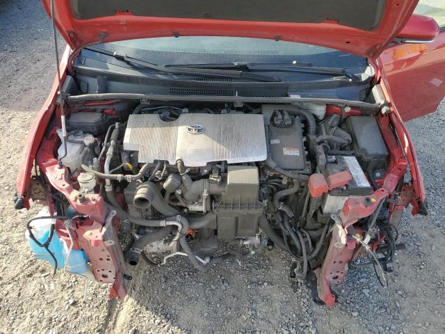 JTDL9MFU9N3031502 - 2022 TOYOTA PRIUS LE RED photo 12