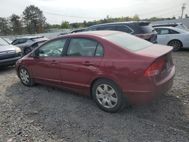 1HGFA165X8L067930 - 2008 HONDA CIVIC LX RED photo 2