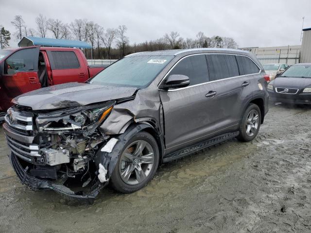 5TDDZRFH1KS739922 - 2019 TOYOTA HIGHLANDER LIMITED GRAY photo 1