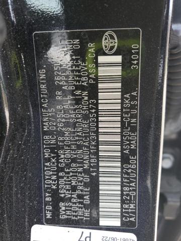 4T1BF1FK3FU035473 - 2015 TOYOTA CAMRY LE BLACK photo 12