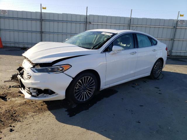 3FA6P0D92JR188347 - 2018 FORD FUSION TITANIUM/PLATINUM WHITE photo 1