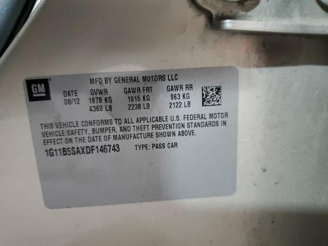 1G11B5SAXDF146743 - 2013 CHEVROLET MALIBU LS Or photo 13