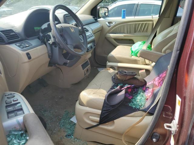 5FNRL38768B016136 - 2008 HONDA ODYSSEY EXL BURGUNDY photo 8