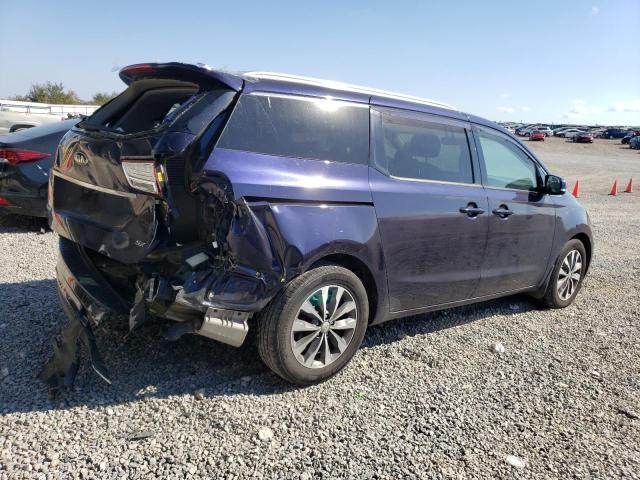 KNDMC5C11J6352335 - 2018 KIA SEDONA EX BLUE photo 3