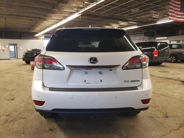 2T2BC1BA3FC004937 - 2015 LEXUS RX 450H WHITE photo 6