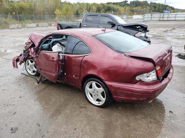 WDBLJ70G01F186524 - 2001 MERCEDES-BENZ CLK 430 BURGUNDY photo 2