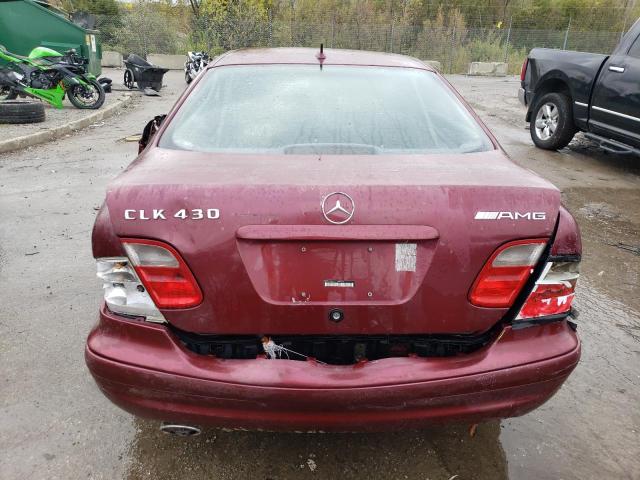 WDBLJ70G01F186524 - 2001 MERCEDES-BENZ CLK 430 BURGUNDY photo 6