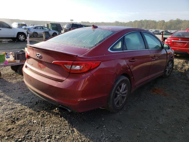 5NPE24AF8FH010331 - 2015 HYUNDAI SONATA SE RED photo 3