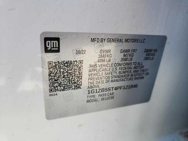 1G1ZB5ST4PF121846 - 2023 CHEVROLET MALIBU LS Белый фото 12