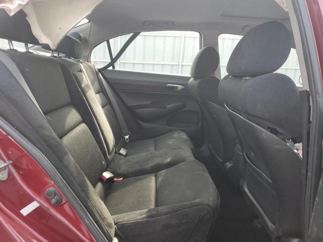 2HGFA16639H004384 - 2009 HONDA CIVIC LX-S RED photo 10