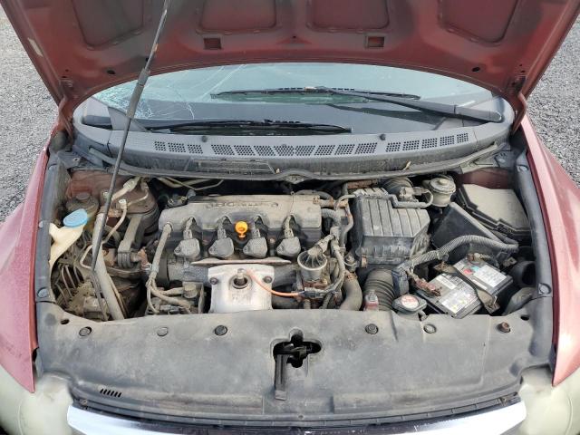 2HGFA16639H004384 - 2009 HONDA CIVIC LX-S RED photo 11