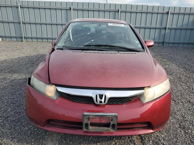 2HGFA16639H004384 - 2009 HONDA CIVIC LX-S RED photo 5