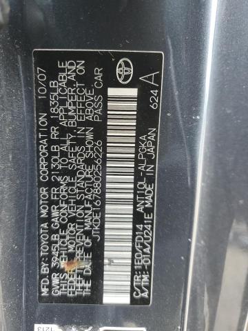 JTKDE167880256226 - 2008 TOYOTA SCION TC ნაცრისფერი ფოტო 13