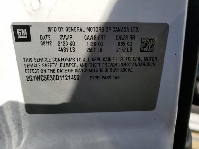 2G1WC5E30D1121499 - 2013 CHEVROLET IMPALA LTZ WHITE photo 12