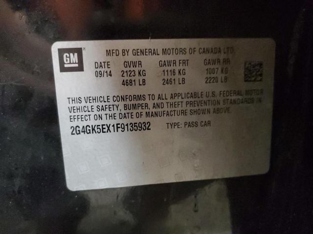 2G4GK5EX1F9135932 - 2015 BUICK REGAL 黑色 照片 12