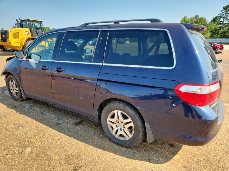 5FNRL38417B031602 - 2007 HONDA ODYSSEY EX BLUE photo 2