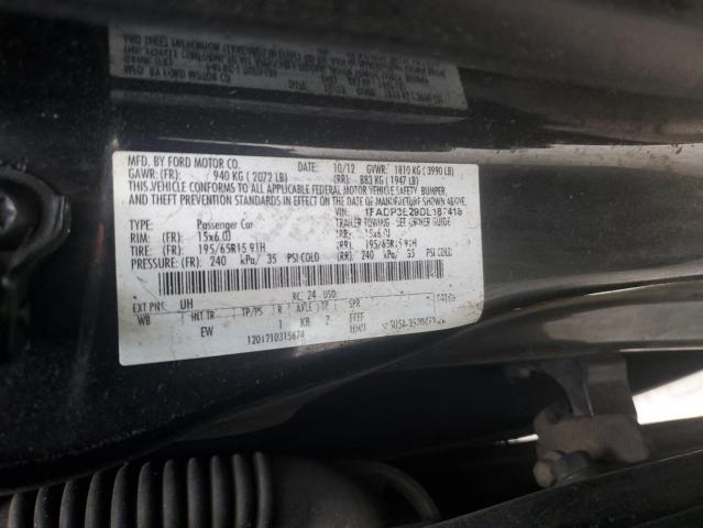 1FADP3E29DL187418 - 2013 FORD FOCUS S 黑色 照片 13