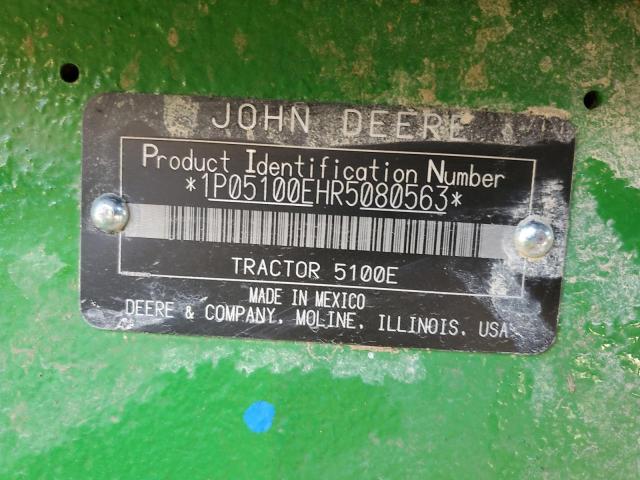 1P05100EHR5080563 - 2024 JOHN DEERE 5100M GREEN photo 10