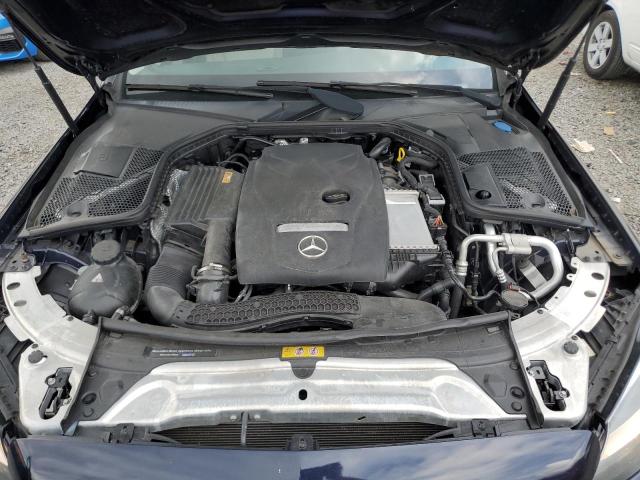 55SWF4KB2HU226549 - 2017 MERCEDES-BENZ C 300 4MATIC BLUE photo 11