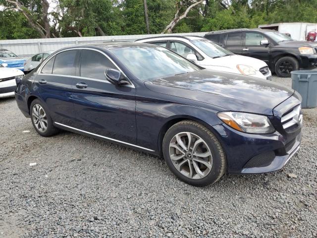 55SWF4KB2HU226549 - 2017 MERCEDES-BENZ C 300 4MATIC BLUE photo 4