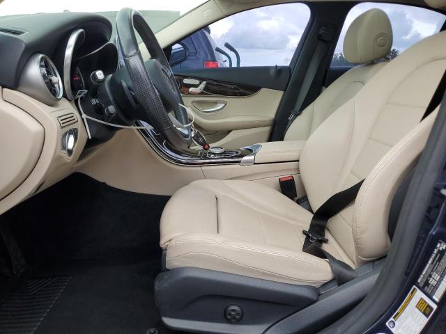 55SWF4KB2HU226549 - 2017 MERCEDES-BENZ C 300 4MATIC BLUE photo 7
