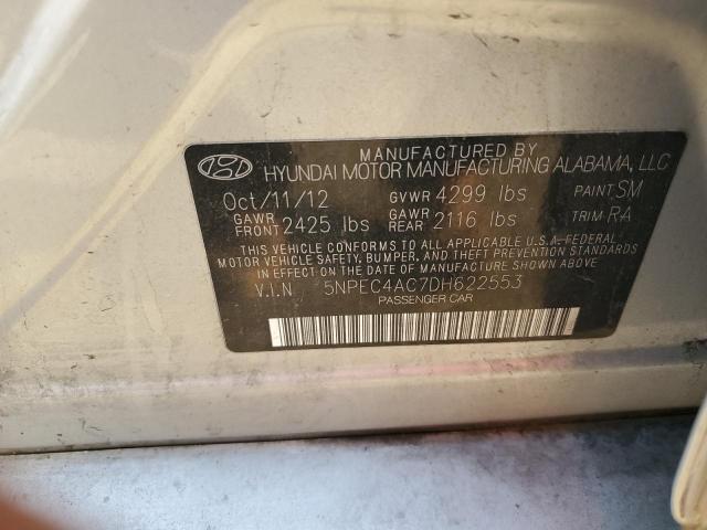 5NPEC4AC7DH622553 - 2013 HYUNDAI SONATA SE SILVER photo 12