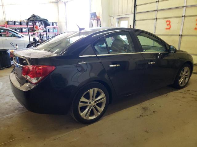 1G1PH5S92B7145267 - 2011 CHEVROLET CRUZE LTZ BLACK photo 3